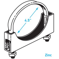 Exhaust Flat Band Clamp, Zinc - 4.5"